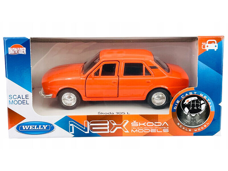 Welly Škoda 105 L 1:34 Oranžová